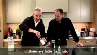 aerolatte  milk frother makes three layer caffè latte macchiato [upl. by Margarida]