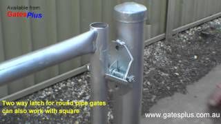 Gate Latch 2 way for round pipe and square [upl. by Atiuqrahc]